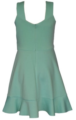 Scuba Wrap Mint Green Dress