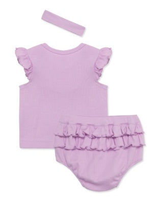 Lilac Knit 3-piece Short Set