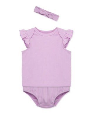 Lilac Knit 3-piece Short Set