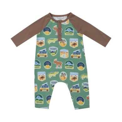 National Park Stickers Raglan Romper