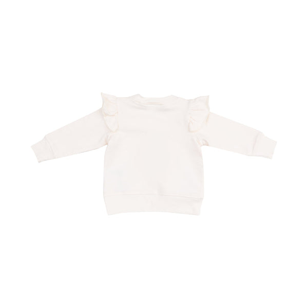 Danish Daisy French Terry Ruffle Patch Sweatshirt + Jogger