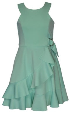Scuba Wrap Mint Green Dress