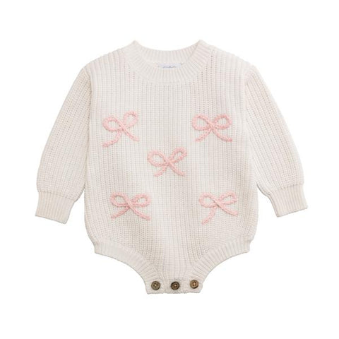 Bow Chainstitch Sweater Bubble