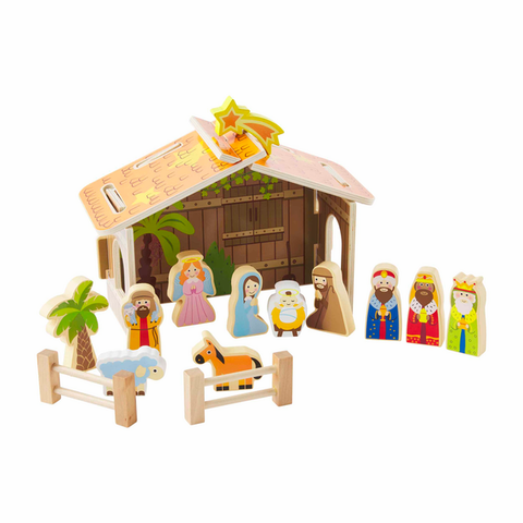 MP Wood Nativity Set