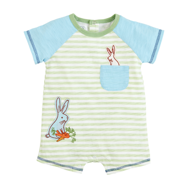 GREEN EASTER BABY SHORTALL