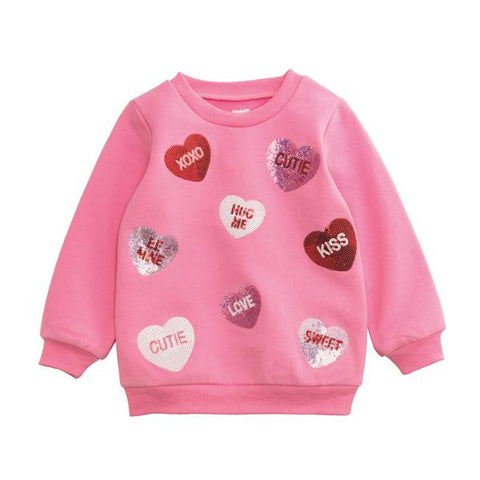 Sequin Hearts Sweatshirt