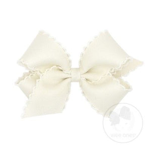 King Moonstitch Bow-Antique White