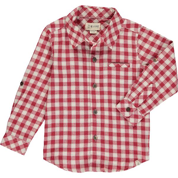 Red/Cream Plaid Atwood Button Up