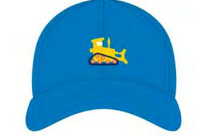 Cobalt Blue Baseball Hat with Bulldozer