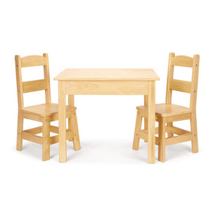 Wooden Table and Chairs - Natural
