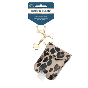 Cute 'n Clean™ Hand Sanitizer Charm Keychain - Leopard