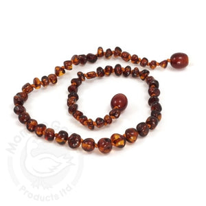 Amber Teething Necklace-  Baroque Light Cherry - 1001