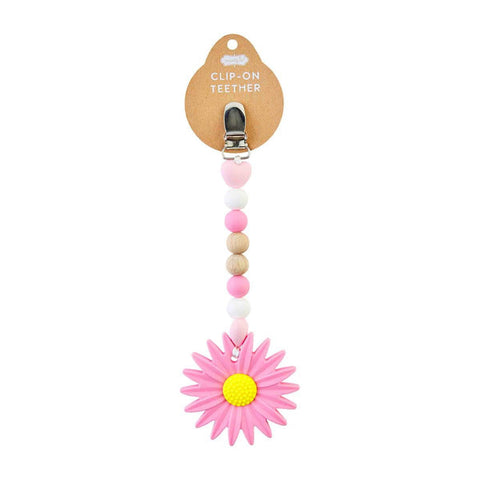 Daisy Clip On Silicone Teether