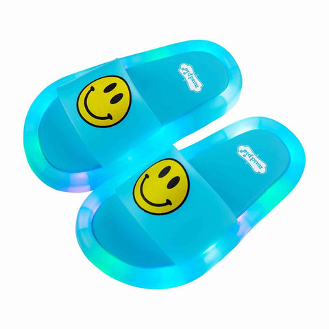 Blue Light Up Smiley Slides