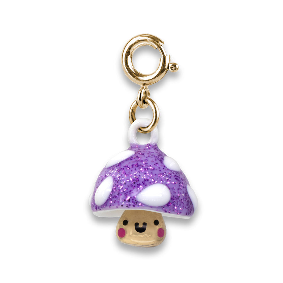 Charm It Gold Glitter Mushroom Charm