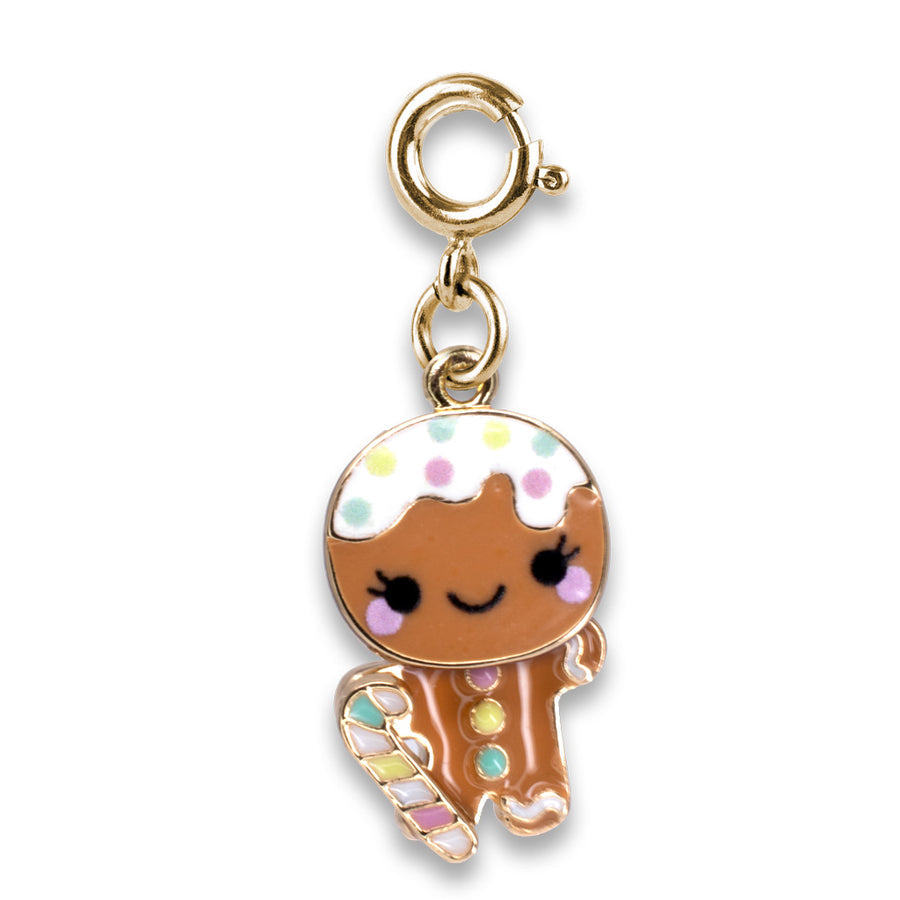 Charm It Gold Swivel Gingerbread Man Charm