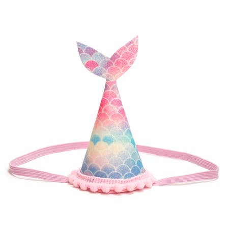 Mermaid Tail Party Hat Rainbow