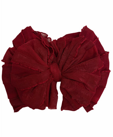 Deep Red Ruffle Headband