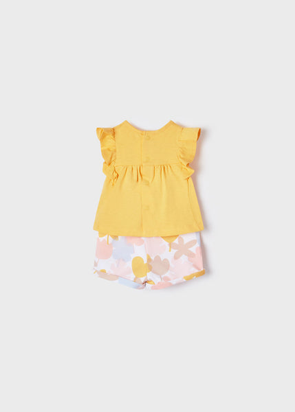 Yellow Floral Short Set