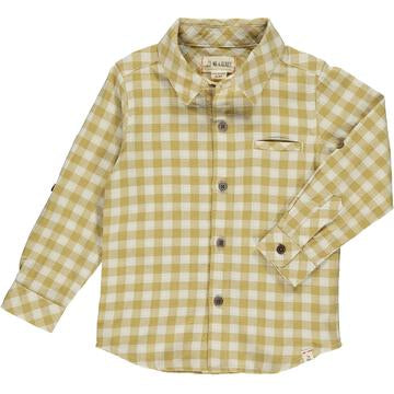 Atwood Gold/White Plaid Woven Shirt