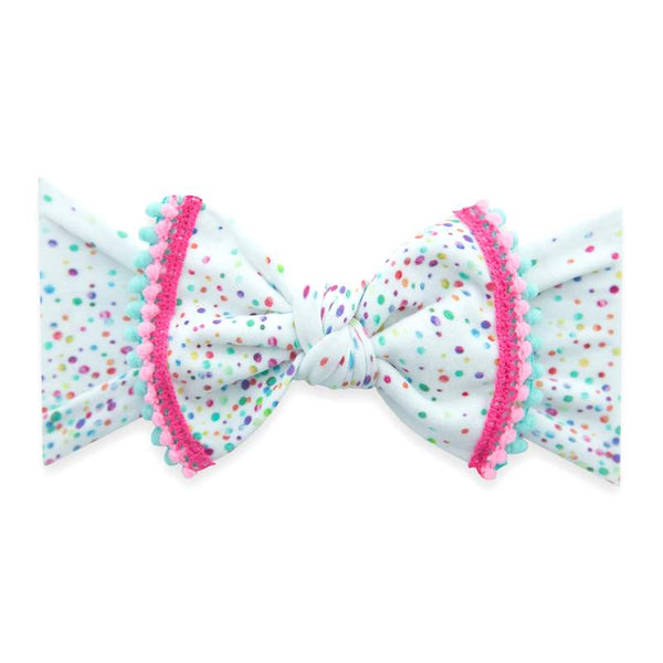 Baby Bling Trimmed Printed Knot