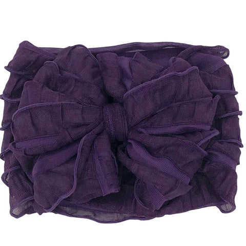 Plum Ruffle Headband