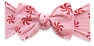 Baby Bling Pink Peppermint Printed Knot Headband