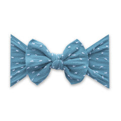 Baby Bling Teal Dot Patterned Shabby Knot