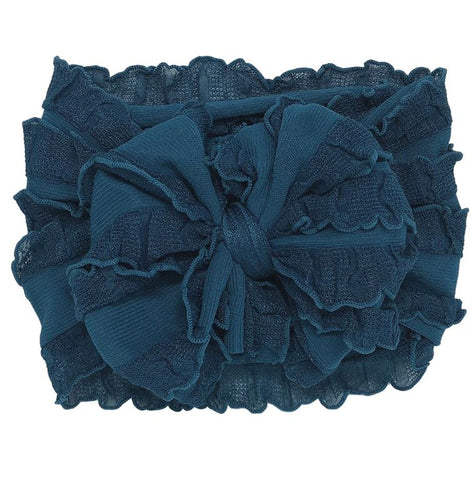 Teal Ruffle Headband