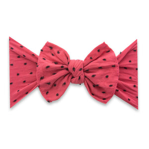 Fruit Punch with Black Dots Patterned Shabby Knot Headband