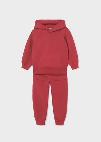 Raspberry Knitted  Tracksuit