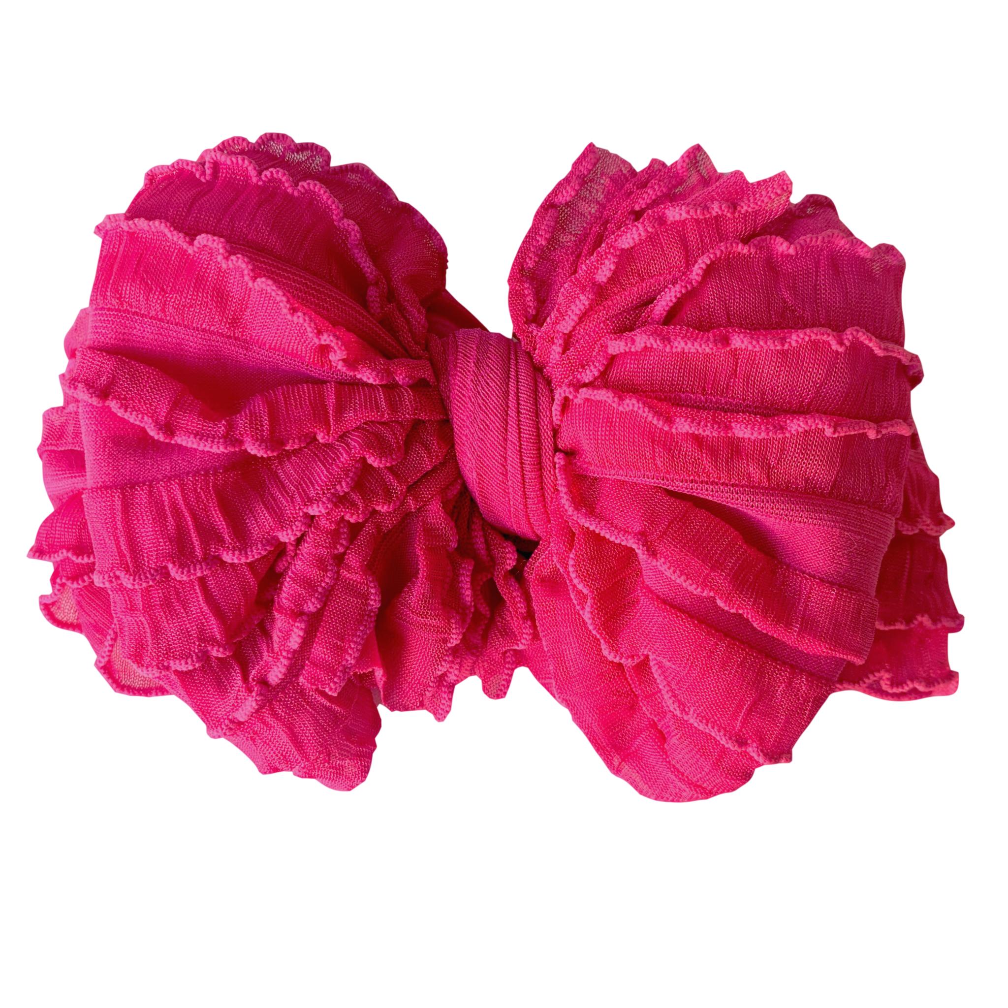 Wild Pink Mini Ruffle Headband