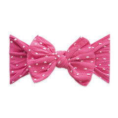 Baby Bling Hot Pink Dot Patterned Shabby Knot