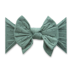 Fern with Black Dot Dang Enormous Bow Headband