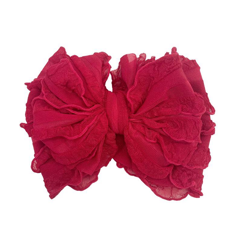 Cranberry Ruffle Headband