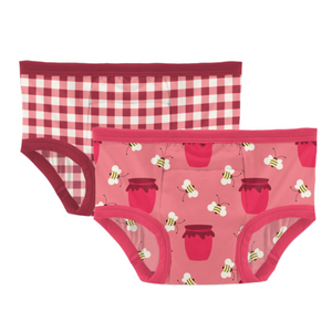 Wild Strawberry Gingham & Bees and Jam Training Pants