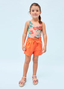 Orange Cotton Short