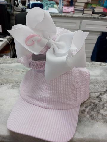Seersucker Pink Hat