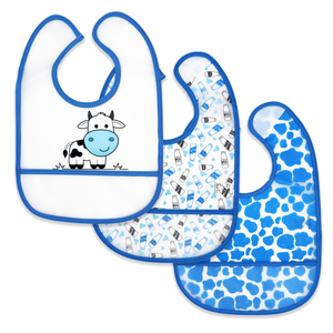 Blue Cow 3 Pack Bib Set