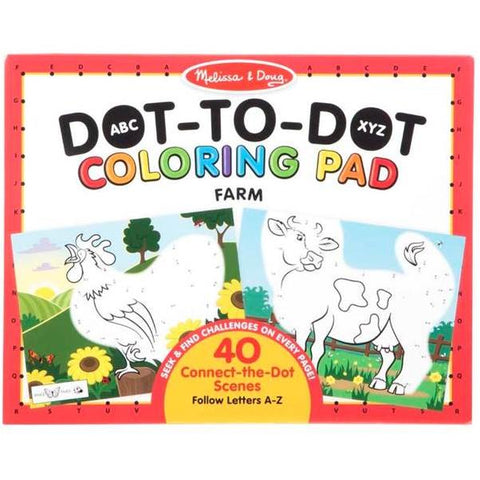 Dot-to-Dot Coloring Pad - Farm