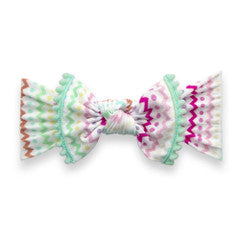 Baby Bling Trimmed Printed Knot