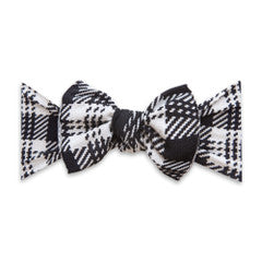 Baby Bling Knitted Plaid Printed Knot Headband