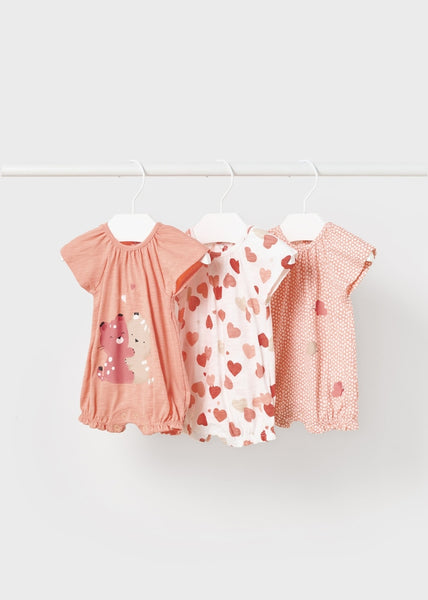 3 Piece Apricot Rompers