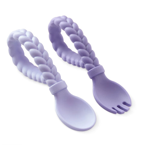 Sweetie Spoons - Fork & Spoon Set - Amethyst + Purple