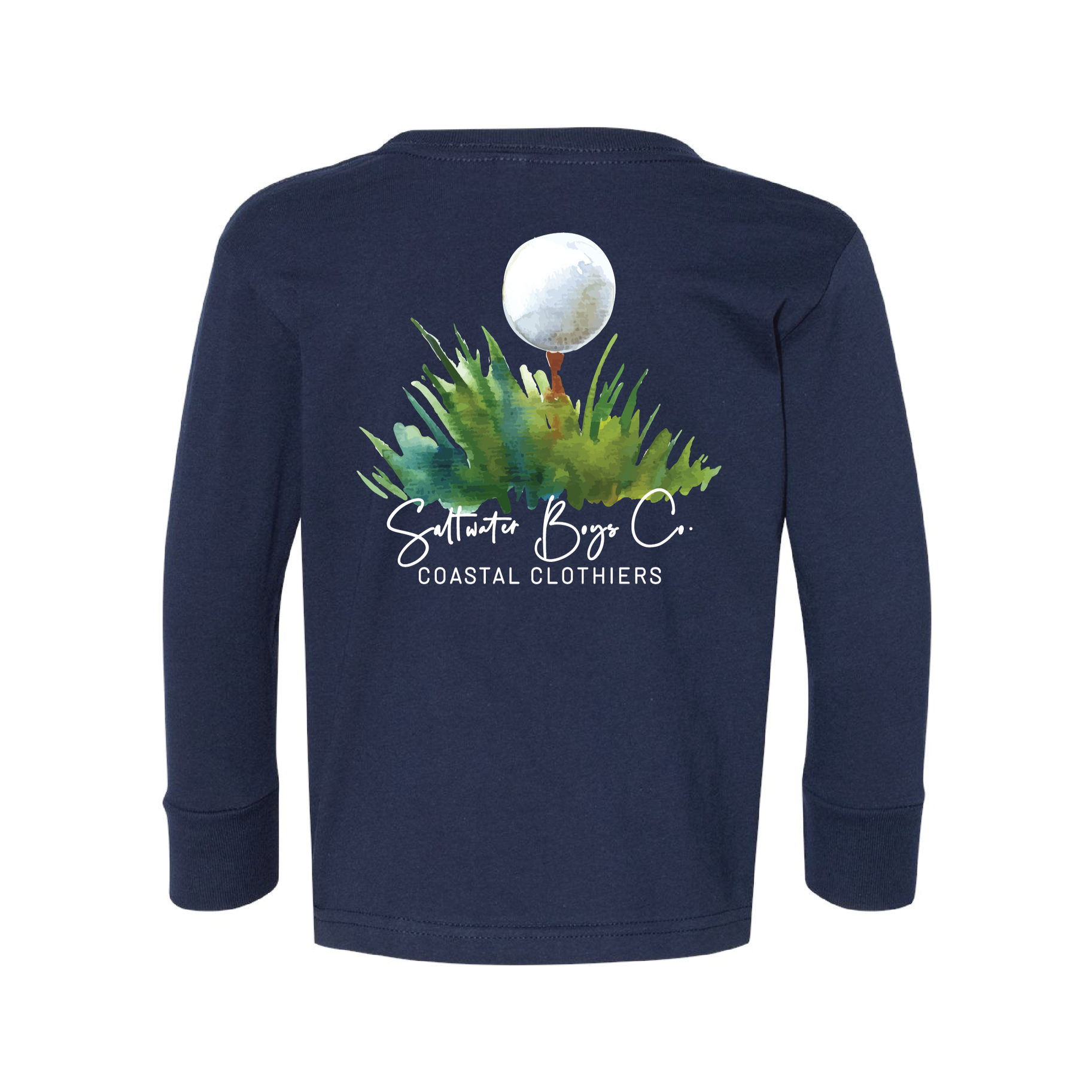 Sea Island Long Sleeve Navy Tee