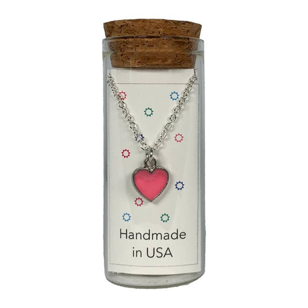 Fun Heart Charm Necklace in a Bottle