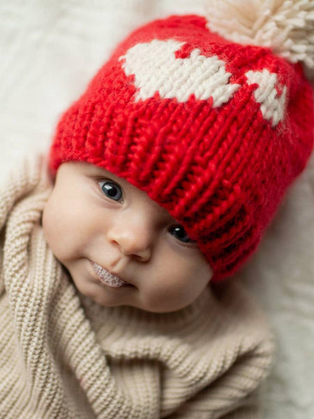 Red Sweetheart Knit Beanie