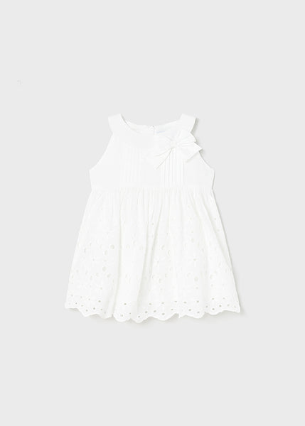 Eyelet Cotton Dress-White