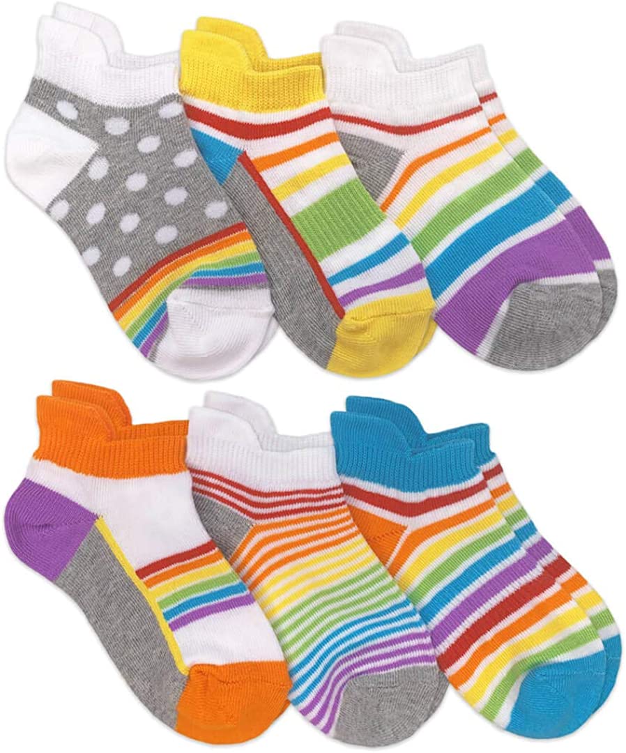 Colorful Rainbow Sport Tab 6 Pack Socks
