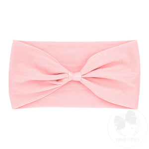 Nylon Baby Head-wrap (add-a-bow)-PINK